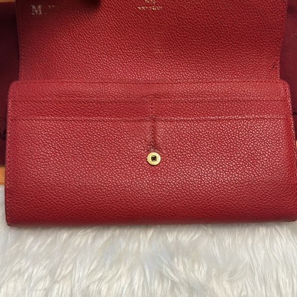 Authentic Louis Vuitton Empreinte Portefeuille Sarah Red/Black Leather Wallet - Picture 9 of 16
